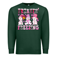 Sports Green freaking freezing with Snowmans Premium Sweatshirt - AdoDesignShop