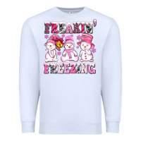 White freaking freezing with Snowmans Premium Sweatshirt - AdoDesignShop