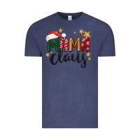 Vintage Denim mama Claus Christmas Vintage Tee - BarkalooDesign