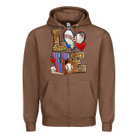 Chestnut love baseball Zipper Hoodie - Zillion Design Studio