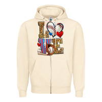 Sandshell love baseball Zipper Hoodie - Zillion Design Studio