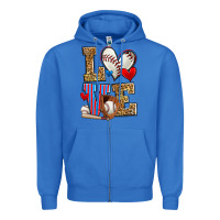 True Royal love baseball Zipper Hoodie - Zillion Design Studio