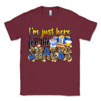 Burgundy i'm just here for the snacks volleyball Classic Tee - Zillion Design Studio