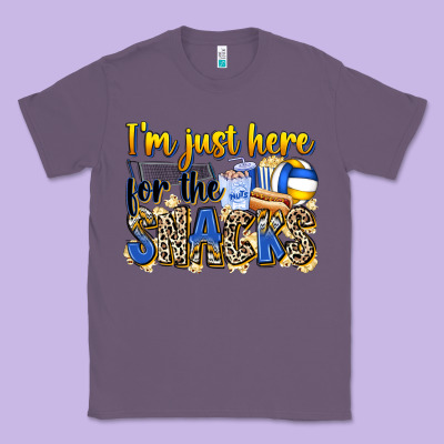 I'm Just Here For The Snacks Volleyball Classic Tee Designed By Zillion Design Studio
