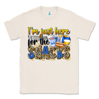 Natural i'm just here for the snacks volleyball Classic Tee - Zillion Design Studio