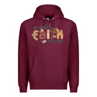 Burgundy we walk by faith not by sight Premium Hoodie - MaliasSmallBusiness
