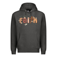 Charcoal Heather we walk by faith not by sight Premium Hoodie - MaliasSmallBusiness