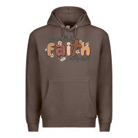 Coffee we walk by faith not by sight Premium Hoodie - MaliasSmallBusiness