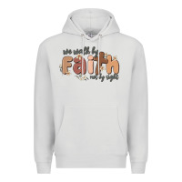 Dove Grey we walk by faith not by sight Premium Hoodie - MaliasSmallBusiness
