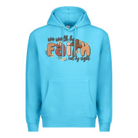 Ocean Blue we walk by faith not by sight Premium Hoodie - MaliasSmallBusiness
