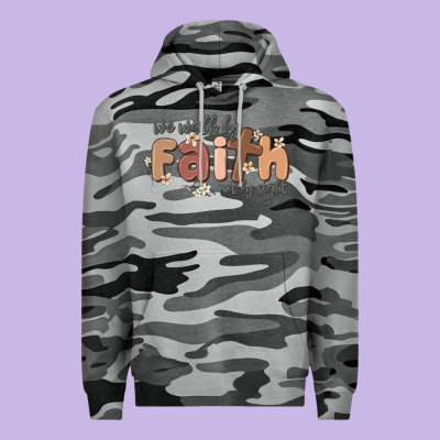 We Walk By Faith Not By Sight Premium Hoodie Designed By Maliassmallbusiness