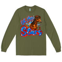 Army Green oh my stars horse Long Sleeve Tee - Zillion Design Studio
