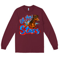 Burgundy oh my stars horse Long Sleeve Tee - Zillion Design Studio