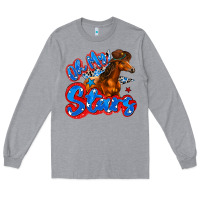 Heather Grey oh my stars horse Long Sleeve Tee - Zillion Design Studio