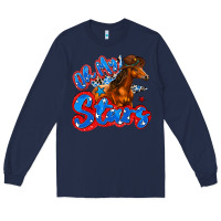 Navy oh my stars horse Long Sleeve Tee - Zillion Design Studio