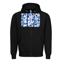 Black distressed blueberry milkshake cowhide Zipper Hoodie - RanaPortraitStore