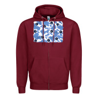 Burgundy distressed blueberry milkshake cowhide Zipper Hoodie - RanaPortraitStore
