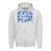 Dove Grey distressed blueberry milkshake cowhide Zipper Hoodie - RanaPortraitStore