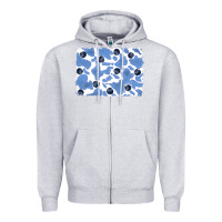 Heather Grey distressed blueberry milkshake cowhide Zipper Hoodie - RanaPortraitStore