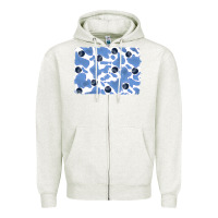 Oatmeal Heather distressed blueberry milkshake cowhide Zipper Hoodie - RanaPortraitStore