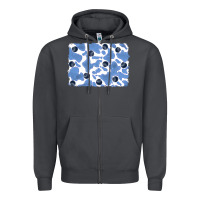 Smoke distressed blueberry milkshake cowhide Zipper Hoodie - RanaPortraitStore