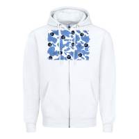 White distressed blueberry milkshake cowhide Zipper Hoodie - RanaPortraitStore