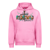 Fuchsia Pink redeemed ephesians 1 7 Urban Hoodie - NancyCooperArtShop