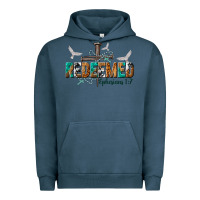 Pigment Midnight Navy redeemed ephesians 1 7 Urban Hoodie - NancyCooperArtShop