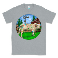 Heather Grey christmas charolais bull and barnyard Classic Tee - RanaPortraitStore