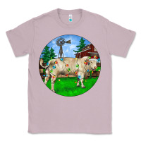 Lilac christmas charolais bull and barnyard Classic Tee - RanaPortraitStore