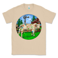 Mushroom christmas charolais bull and barnyard Classic Tee - RanaPortraitStore