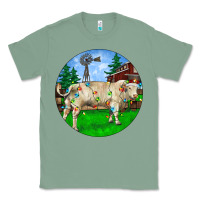 Sage christmas charolais bull and barnyard Classic Tee - RanaPortraitStore