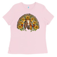 Bubblegum Pink Western Leopard Sunflower Goat Rainbow Ladies Tee - BarkalooDesign