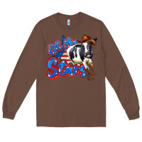 Chestnut oh my stars cow Long Sleeve Tee - Zillion Design Studio