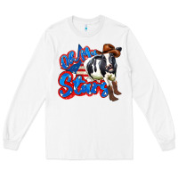 White oh my stars cow Long Sleeve Tee - Zillion Design Studio