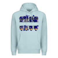 Blue Mist valentine's day school pencils navy blue Premium Hoodie - MaliasSmallBusiness