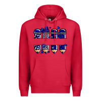 Cardinal valentine's day school pencils navy blue Premium Hoodie - MaliasSmallBusiness