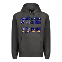 Charcoal Heather valentine's day school pencils navy blue Premium Hoodie - MaliasSmallBusiness