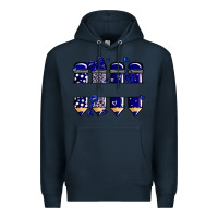 Navy valentine's day school pencils navy blue Premium Hoodie - MaliasSmallBusiness