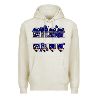 Oatmeal Heather valentine's day school pencils navy blue Premium Hoodie - MaliasSmallBusiness
