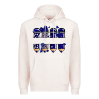 Pale Pink valentine's day school pencils navy blue Premium Hoodie - MaliasSmallBusiness
