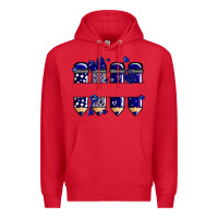 Red valentine's day school pencils navy blue Premium Hoodie - MaliasSmallBusiness