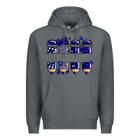 Rock valentine's day school pencils navy blue Premium Hoodie - MaliasSmallBusiness