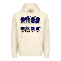 Sandshell valentine's day school pencils navy blue Premium Hoodie - MaliasSmallBusiness