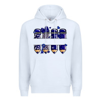 White valentine's day school pencils navy blue Premium Hoodie - MaliasSmallBusiness