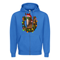 True Royal christmas horseshoe with horse Zipper Hoodie - RanaPortraitStore