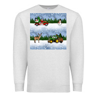 Oatmeal Heather christmas snow truck seamless pattern Premium Sweatshirt - BundleAndBundleShop