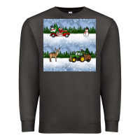 Smoke christmas snow truck seamless pattern Premium Sweatshirt - BundleAndBundleShop