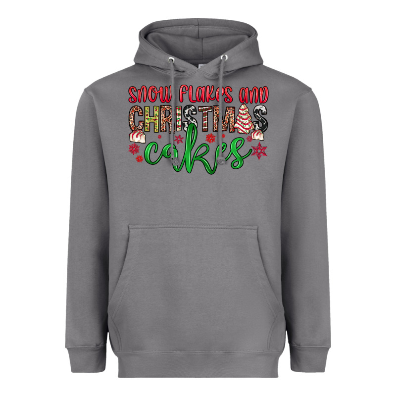 Snowflakes And Christmas Cakes Heavyweight Hoodie by JahusDesignShop | Teevron