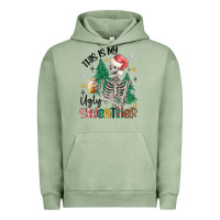Pigment Oil Green this is my ugly Urban Hoodie - MaliasSmallBusiness